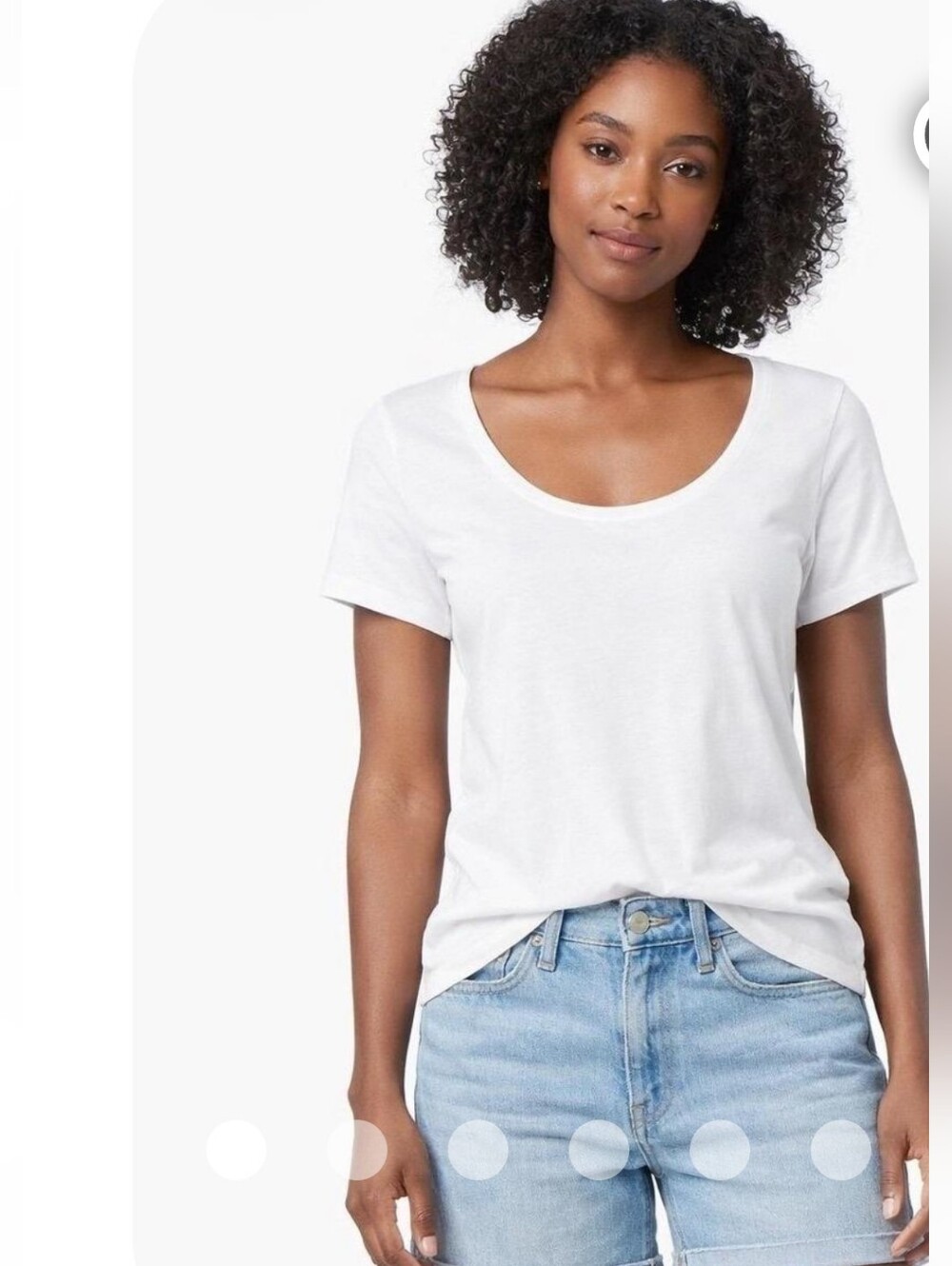 NWT LOFT White Scoop Neck Cap Sleeve Top with Subtle Gather